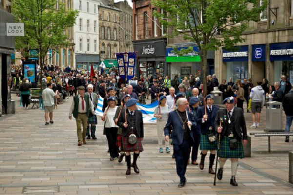 Stirling, walking the marches 2026 with Clan Irving